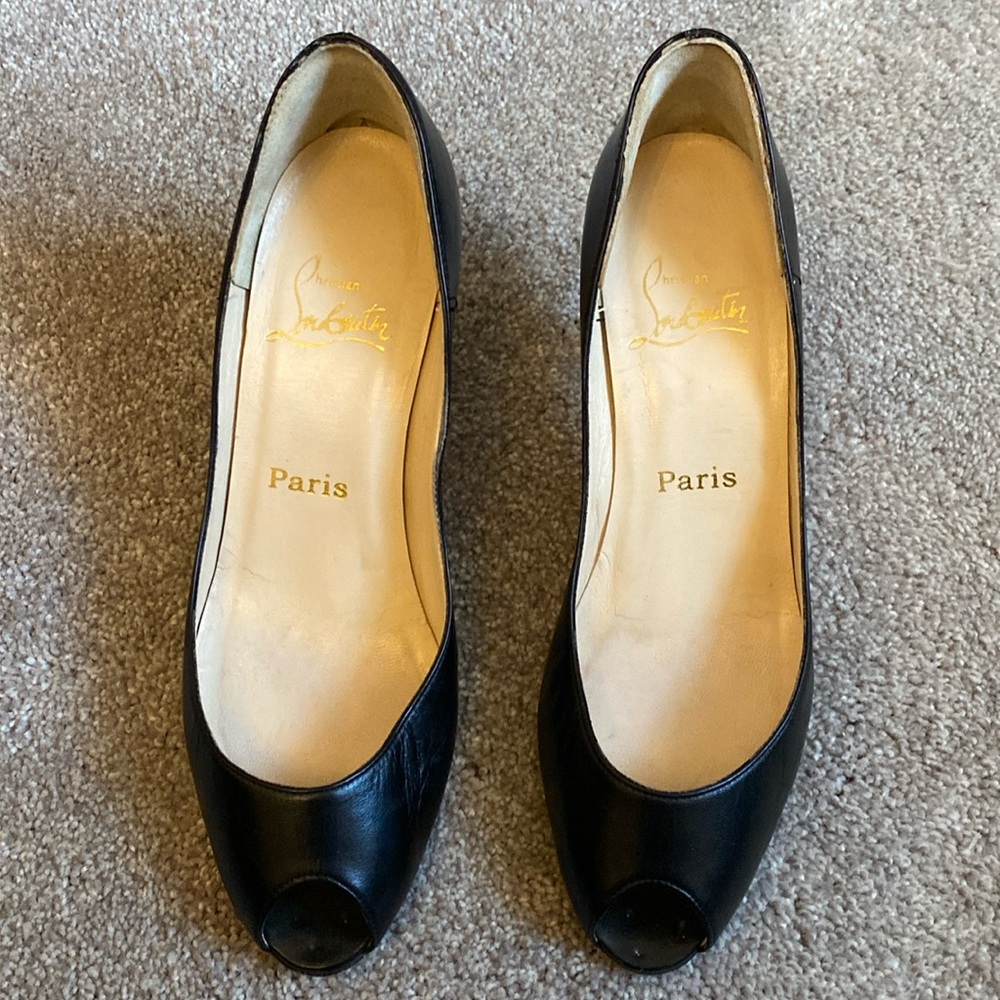Christian Louboutin Black Peep Toe Heel